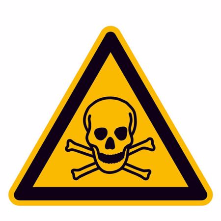 Warnzeichen Gefahrstoffe, Klebefolie, 20 x 20 cm