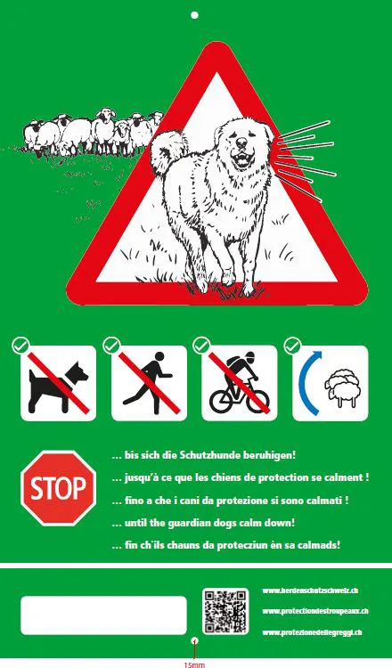Markierungstafel Herdenschutzhunde gross