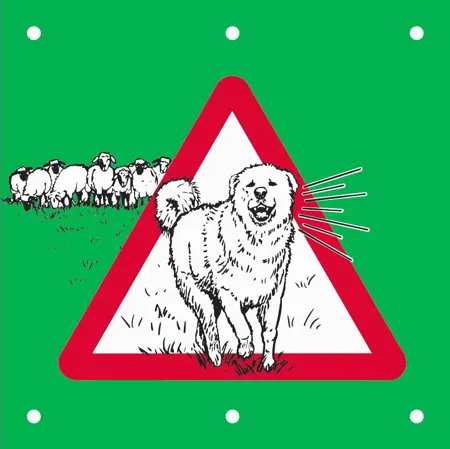 Hinweisschild Herdenschutzhunde