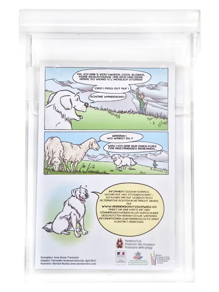 Prospekthalterung mit Schutzdeckel, wetterfest