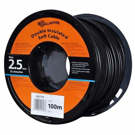 Gallagher câble haute tension rouleau de 100 m, 2,5 mm