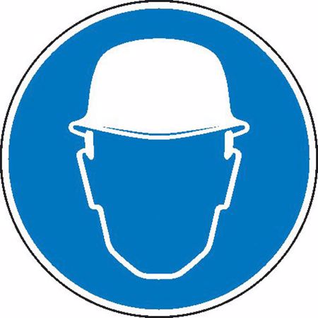 Gebotszeichen Helm tragen, Klebefolie, Ø 20 cm