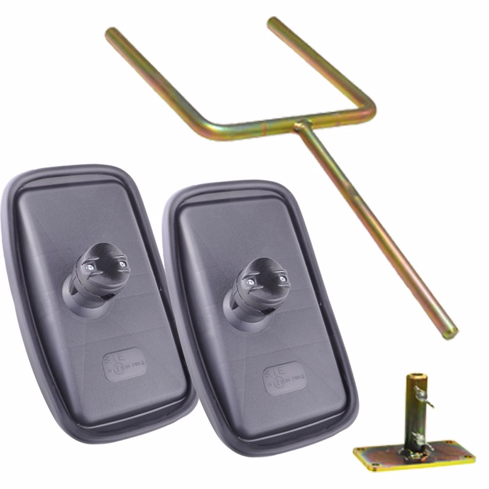 Set rétroviseurs en V pour l’avant, fixation horizontale à tube