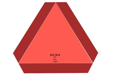 Triangle de signalisation pour véhicules lents, autocollant