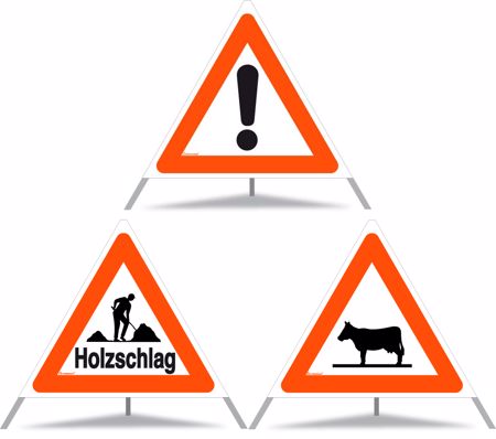 TRIOPAN Faltsignal 90 cm, nicht reflektierend