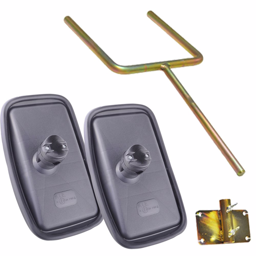 Spiegelhalterset für Querverkehr - Montage für vertikale Fläche