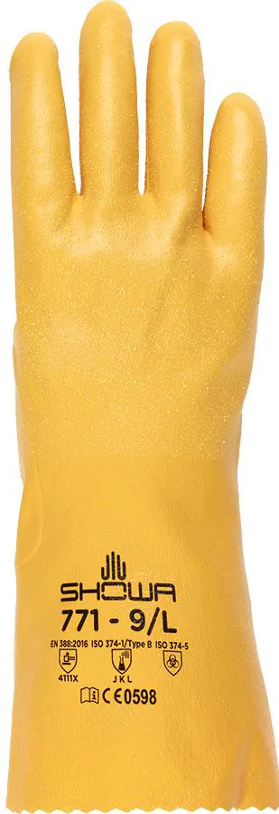 Showa Nitril 30cm, gelb