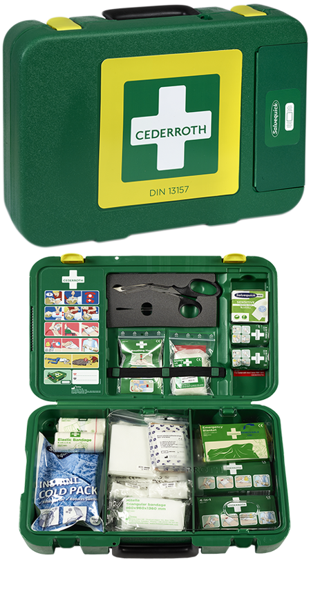 Erste-Hilfe Koffer DIN CEDERROTH, X-LARGE DIN 13157