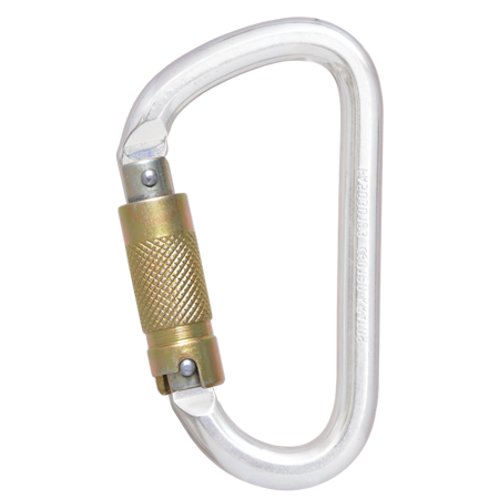 Stahlkarabiner D-Tri Lock gross, 40 kN
